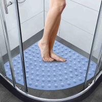 54x54 Cm Toilet Suction Cup Corner Hos Pebbles Surface Home PVC Anti-slip Cushion Sector Shape Easy Clean Shower Mat Bathroom