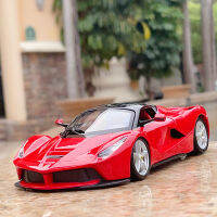 Bburago 1:32 Ferrari LaFerrari ล้อแม็กรถสปอร์ตรุ่น D Iecasts โลหะรถแข่งรุ่นจำลองแสงเสียงเด็กของเล่นของขวัญ