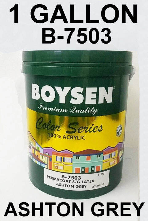 BOYSEN B-7503 PERMACOAT SEMI GLOSS LATEX ASHTON GRAY ( 1 GALLON ...