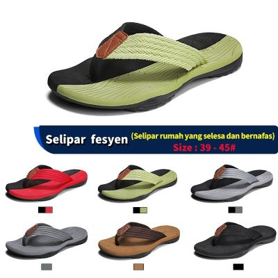 CODff51906at 【Ready Stock 39-45】Mens Summer Fashion Slippers Casual Beach Sandals Kasut Lelaki Men Outdoor Waterproof Flip Flop