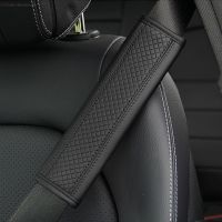 Fibre Leather Embossed Seat Belt Shoulder Pads Interior Seat Belt Shoulder Covers Car Seat Cover Safety Belts Accessories Seat Covers