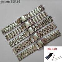 Jeathus watchbands replacement for swatch steel belt ycs410gx 438 511 19mm stainless steel strap irony man bracelet watch band