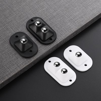 4Pcs Self Adhesive Furniture Caster 2 Beads Caster Wheels 360° Stainless Steel Roller Home Strong Load-bearing Universal Wheel
