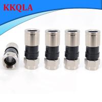 QKKQLA RG6 F Type Compression 2.7cm Snap Seal Plug Connector For Sky Satellite Virgin Cable