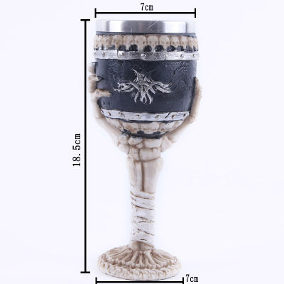 ZSHENG แก้วมัคหัวกะโหลกเรซินแก้วไวน์หัวกะโหลกของขวัญบุคลิกภาพแก้วกาแฟแถบประดับในบ้าน
