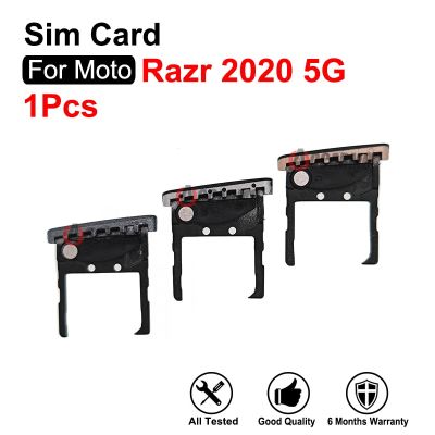 ซิมการ์ดถาดใส่ซิมช่องเบ้าปลั๊กที่ใส่สำหรับ Motorola Moto Razr 2020 5G อะไหล่ซ่อม