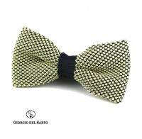 GIORGIO DEL SARTO Knitted Fabric One-Fold Bow Tie โบว์ไทผ้าถักหนึ่งจีบ