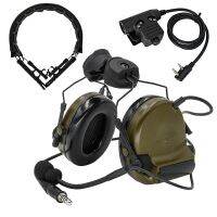 Headset Taktis COMTAC พร้อมชุดหูฟังถ่ายภาพการล่าสัตว์ Headset Taktis COMTAC II ตัวแปลงราว U94ทางยุทธวิธี Ptt