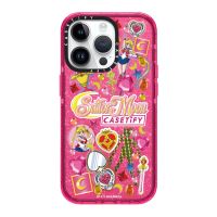 Original Glitter Case.tify Cute Phone Case For iPhone 14 14pro 14promax 11 12 13promax Shockproof air cushion soft case Official New Design Cartoon Sailor Moon printing Pink Black