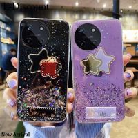 เคสโทรศัพท์ใหม่สำหรับ Realme ฝาปิด4G ดวงจันทร์ส่องแสงซิลิโคนนิ่มใสรูปดาวห้าแฉกกระจกกันล้มเด็กผู้หญิงสำหรับ Realme 11