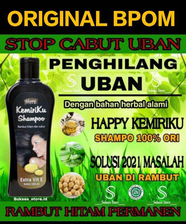 SHAMPO UBAN PENGHITAM RAMBUT , HAPPY KEMIRIKU SHAMPOO / SAMPO / Shampo