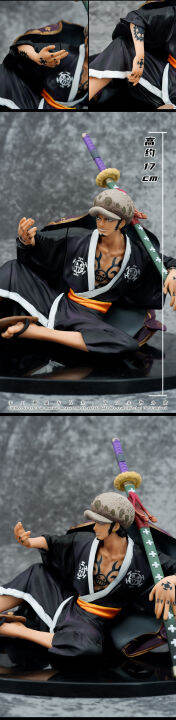 one-pieces-high17cm-action-figures-ของเล่นอะนิเมะ-wano-country-kimono-trafalgar-laws-samurai-นั่งกล่อง-figure