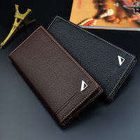 mens wallet long 2019 new fashion 3 fold solid color soft skin multi-card ticket CLIP cheap suit wallet Iron metal 013