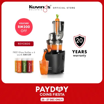 Kuvings REVO830 The Dark Knight Whole Slow Juicer, fruit, carrot, juice,  vegetable