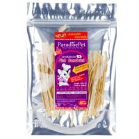 ParadisePet ขนมชูการ์ไกลเดอร์ ปลาเส้นสอดไส้ไก่และมันม่วง ช่วยระบบขับถ่าย (20g)