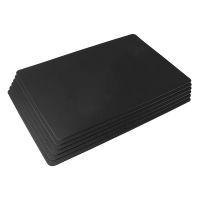 Place Mats PU Leather Christmas Placemats Black Sets of 6 Table Mats Washable Waterproof Placemats 45X30cm