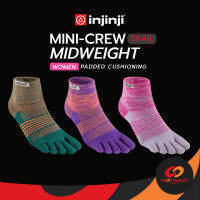 INJINJI MINI CREW TRAIL (WOMEN) size XS/S , 35-40EU , 21.5-25cm. ถุงเท้า 5 นิ้ว ถุงเท้าวิ่ง กันการเสียดสีของนิ้วเท้า แบบหนากลาง เหนือข้อ ถุงเท้าวิ่งเทรล