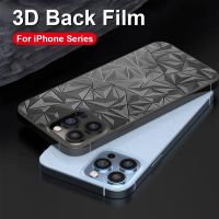 3D Rhombus Skin ฟิล์มห่อ Skin Phone Back Cover Sticker For iPhone 13 12 11 Pro Max 13 12 mini XS XR X 8 7 6 6s Plus SE 2020