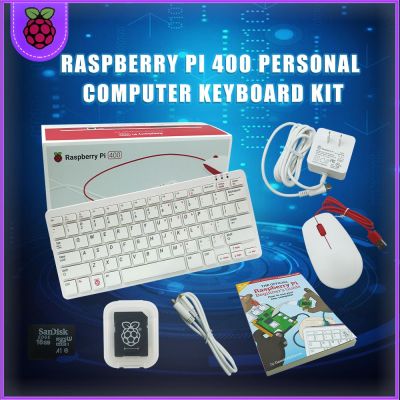 New Raspberry pi 400 personal computer kit with compact keyboard with built-in computer