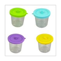 4PCS Ice Cream Pints with Lids for Ninja NC299AMZ &amp; NC300S Series XSKPLID2CD Creami Ice Cream Makers Dishwasher Safe Accessories