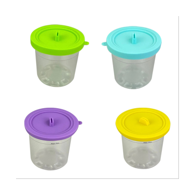 4PCS Ice Cream Pints with Lids for Ninja NC299AMZ &amp; NC300S Series XSKPLID2CD Creami Ice Cream Makers Dishwasher Safe Replacement Accessories