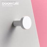 ▥ Dooroom Brass Matt White Round Cabinet Handles Wardrobe Drawer Knobs Kids 39; Room Indoor Kitchen Hallway Wall Clothes Hook