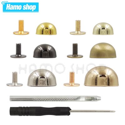 10sets 8/10/12/15/20mm Metal Dome Rivet Screw Spike Studs Punk Spots Garment Leather Craft For Belt Wallet Decoration Parts