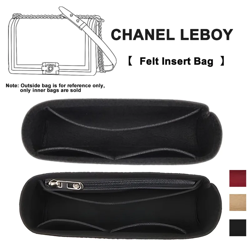 Fits For BOY Chanel Felt Cloth Insert Bag Organizer Leboy Makeup