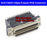 68pin หญิง90องศาขั้วต่อ PCB SCSI 0.8มม. VHDCI68pin PCB ซ็อกเก็ต V68 Double Layer