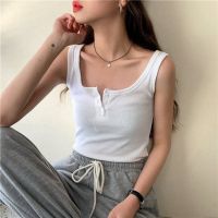 COD DSFERTRETRE 【Axfashion】Spring and autumn womens vest style trendy sleeveless sexy bottoming shirt women