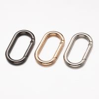 【CW】 Mosquetón de Elipse para bolso ganchos a presión hebillas resorte anillos divididos Metal llavero bolso cuero conector DIY colgante joyería 5 uds.