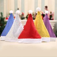 Christmas Decoration Supplies Dress Up Gift For Christmas Sequin Santa Hat Gold Snowflake Party Hat Santa Hat Decorations