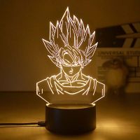 Super Ultra Instinct Goku Anime Figure 3D Lamp LED Figurine Juguetes Model Statue Brinquedos DBZ Goku Toy Collection Capacity