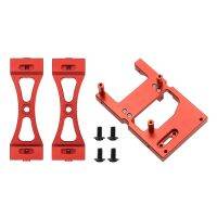 2Pcs Metal Bracket for Wpl B1 B14 B16 B24 C14 C24 B36 Mn D90 D91,Red &amp; 1x Metal Steering Servo Warehouse Fixed Bracket