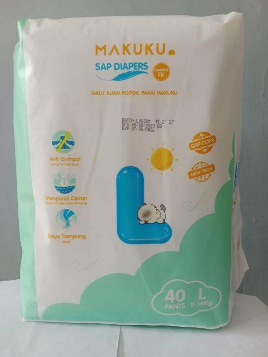 Makuku Sap Diapers Confort Fit L40 | Lazada Indonesia