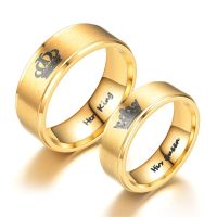 Couple Rings King His Engagement Wedding Anniversary Valentines Day Gifts Men Woman Accessories Jewelry