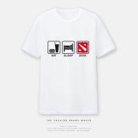 เสื้อยืดแขนสั้นลาย Eat and Sleep Dota 2 แขนสั้น