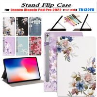 เคส TPU กันกระแทกลายดอกไม้ P11พับได้สำหรับ Lenovo Tab P11 Plus 5G เคสหนัง Pro 2nd Gen 11.0 "11.5" 11.2 "TB-J606F J606L TB-J616F J616X TB-J607Z TB-J706F TB132FU แท็บเล็ต TB138FC เด็ก