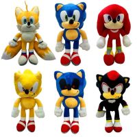 {Icc toy}ตุ๊กตาผ้ามีเสียงของเล่น30CM Amy Rose Knuckles Tails ตุ๊กตาน่ารักนุ่มยัดนุ่นของขวัญวันเกิดสำหรับเด็ก