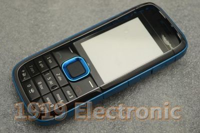 กรอบกรอบโทรศัพท์แสดงกรณีกระจกเต็มกรอบด้านหลังปุ่มกดสำหรับ Nokia ภาษาอังกฤษ5130