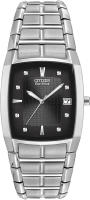 Citizen Eco-Drive Chandler Mens Watch, Stainless Steel, Weekender Silver Bracelet, Black Dial