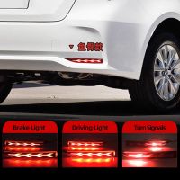 ไฟ LED สะท้อนแสงสำหรับรถยนต์ Toyota Corolla 2019 2020ไฟ LED กันชนหลังไฟตัดหมอกไฟเบรคไฟไฟเลี้ยวแบบไดนามิก1ชุด