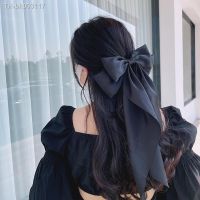 ✧❖☢ Fashion Women Super Bowknot Hair Clip Premium Satin Hair Bow Barrette Vintage Hair Scarf Party Hair Holder Grip Ponytail Hairpin