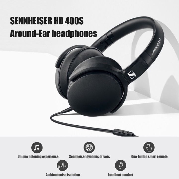 ประกัน-1ปี-หูฟัง-sennheiser-hd-400s-หูฟังครอบหู-หูฟังคอม-headphone-หูฟังแบบครอบหู-หูฟังมีไมค์-หูฟังคอบหู