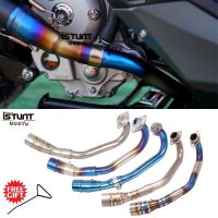 Slip On For Yamaha XMAX 250 XMAX 300 2017 - 2020 Motorcycle Scooter Exhaust Titanium alloy Front Pipe Connect 51MM Muffler Haberdashery