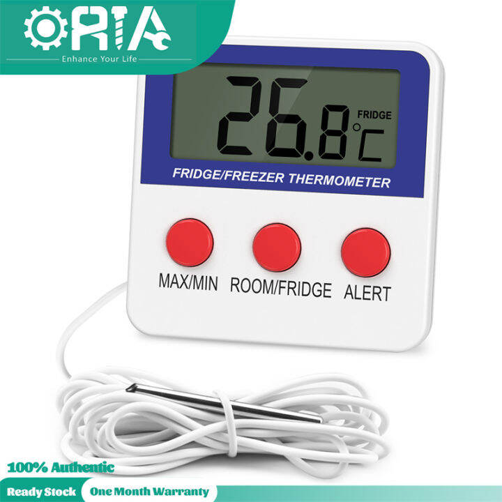 ORIA Refrigerator Thermometer Freezer Thermometer with high and Low Temperature Alarm Lazada PH
