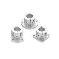 Round Square Compact Flanged Mount Type Cast พร้อม Slit Shaft รองรับส่วนประกอบระบบอัตโนมัติการเคลื่อนที่เชิงเส้น Dia 6 8 10 15 16 20 30