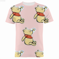 2023 NEW Men t Shirt Winnie the Pooh t Shirt Fashion Casual Print Tops Streetwear Women Summer Cartoon Anime Short Sleeve Tee fashion