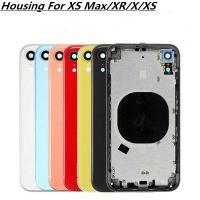 For iPhone X XS Max XR iX Back B-attery Cover Metal Chassis Middle Frame Full Housing Case Assembly