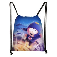 New South Park Pocket Cute Cartoon Student Drawstring Bag Outdoor Portable Drawstring Storage Bag Wholesale